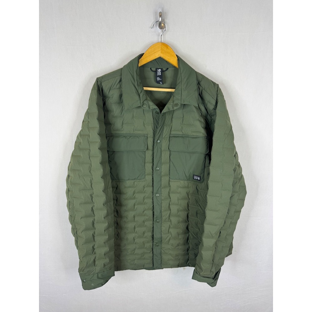 Mountain Hardwear Super/DS Shirt Jacket Green Down Puffer OM5045 Mens XL